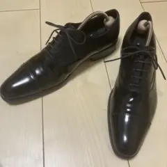 【美品】LANVIN ブラック ドレスシューズ 25㎝