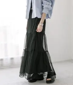 mystic＊チュールティアードスカート