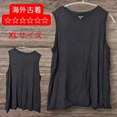【一点物☆】Nine West ノースリーブ Tシャツ XLサイズ ブラック