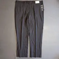 【UNIQLO】ユニクロ プレミアムウール ダークグレー スラックス W105