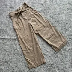エイチアンドエム　H&M ボトムス　パンツ　ブラウン　M リボン　腰紐
