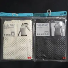 【新品】ユニクロ　サラファイン キャミソール・Uネック半袖　 M　黒・白