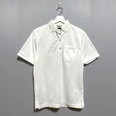 【23区】 ニジュウサンク (46) メンズ ポロシャツ 半袖 白 ポケット