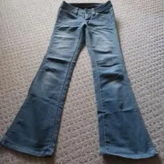フレアデニムパンツ ライトブルー 61cm