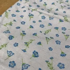 小花柄　生地　ベージュ　綿麻シーチング　生地 108cm×100cm