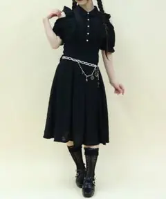 axes femme　オフショル×チェック切替ＯＰ黒
