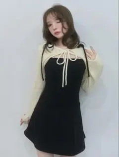 andmary Lamia knit set mini dress フリーサイズ
