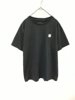 訳あり品　セール品　ザノースフェイス　Tシャツ　レディースL　黒色　胸ロゴ