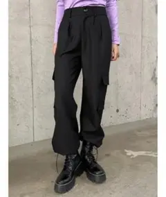 ルーズフィットカーゴパンツ 黒　ENVYM EMODA Y2K SLY グランジ