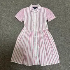 Polo Ralph Lauren 半袖ワンピース ピンク(ストライプ柄) 6号