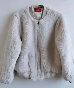 【美品】ピンクハウス◆袖トランプ柄ボアジャケット ◆アイボリーオフホワイト