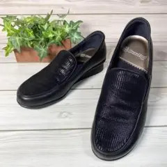 497【極美品】BeauFort ビューフォート スリッポン 黒 23.5