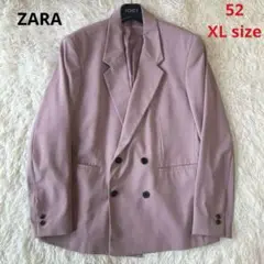 大きいサイズ　ZARA ザラ　ダブルテーラード ジャケット ピンクパープル　XL