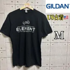 【アメリカ古着】GILDAN ELEMENT Tシャツ M 黒