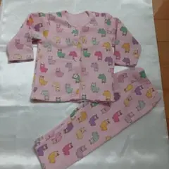 動物柄 ピンク ベビーパジャマ９５㎝