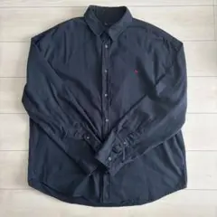 ZARA ワンポイントフラワー刺繍 ロングシャツ XL