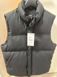 【定価￥6,590】 ZARA パフ ベスト ブラック S