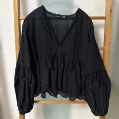 Ulla Johnson ブラック刺繍ブラウス