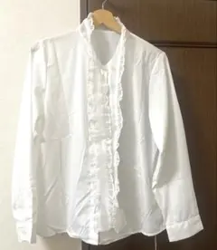 新品 タグ付き お嬢様風 フリルリボンタイ ブラウス 長袖