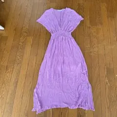 リゾートワンピース　紫