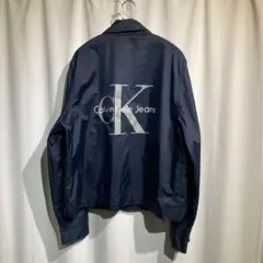 【calvin klein】ナイロン　短丈　ジャケット　ネイビー