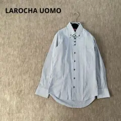 【ラローチャウオモ】トップス　長袖シャツ　メンズ　チェック　ホワイト　ブラック