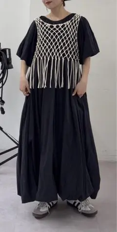 【india】2WAYカフタンバルーンワンピース