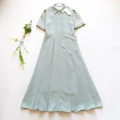 【タグ付き未使用品】トーナル　洗える！　ピンタックプリーツフレアワンピース　38