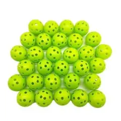 野球 穴あきボール 練習用 緑 30個セット バッティング練習 練習ボール