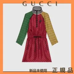 【GUCCI 限定1点!】グッチ GGマルチカラー シルクツイルドレス XS