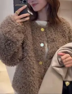 Rina | 可愛いボアブルゾン😍 Momoko kawakami×CADUNÉ