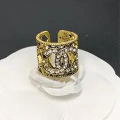 M-679 CHANELヴィンテージ リング 7号〜(調整可能)