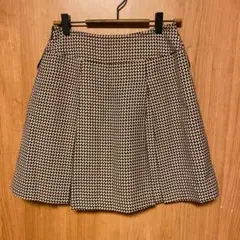 【ミッシェルクラン】MICHEL KLEIN　ミニスカート　千鳥柄　36 S