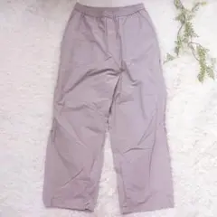 GLR グリーンレーベルリラクシング ワイドパンツ グレージュ L