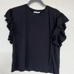 ZARA ブラック フリル袖 ノースリーブ