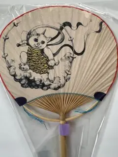 ヒグチユウコうちわ 風神雷神　新品未使用