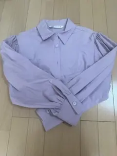 ZARA 薄紫 長袖シャツ パフスリーブ