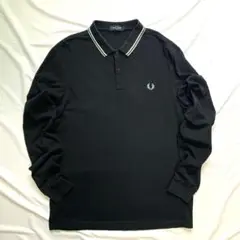 M3636 FREDPERRY フレッドペリー ポロシャツ 長袖 ブラック XL