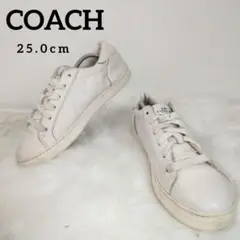 COACH　コーチ　シグネチャー　ホワイト　レザー　スニーカー　25