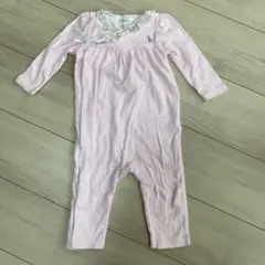Ralph Lauren ピンク ストライプロンパース 12M