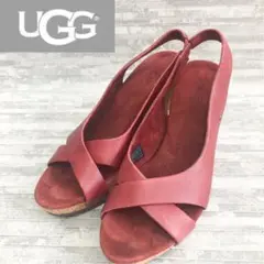 【美品】 UGG アグ サンダル チャンキーヒール スウェード 23.0