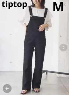 tiptop ティップトップ　ブラックデニム サロペット オールインワン　M