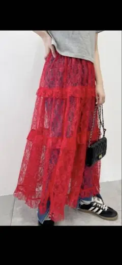 新品【 W♡C】ダブルシー刺繍ロングスカート
