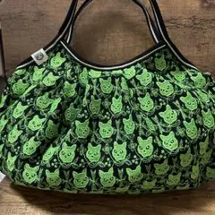 猫柄刺繍 グラニーバッグ