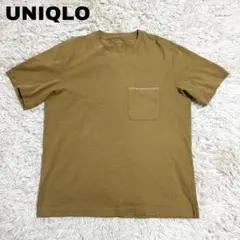 【UNIQLO】JWANDERSON ポケット付き 半袖Tシャツ 黄土色【L】