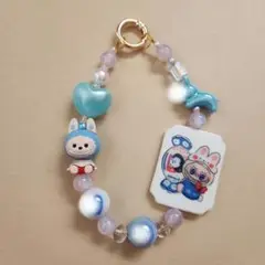 らぶぶ　ラブブ　ウサギラブブ　アニメキャラクター付きストラップ