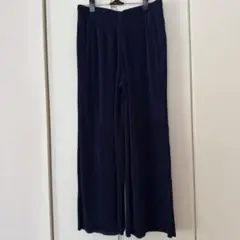 【新品未使用】ユニクロ [UNIQLO] プリーツパンツ NAVY M