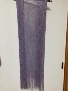 日本製　メタル入りストール　パープル　70×180㎝
