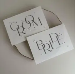 結婚式受付サイン　ウェルカムスペース　groom bride