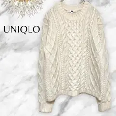 【UNIQLO】ユニクロ♡ホワイト ニット セーター M